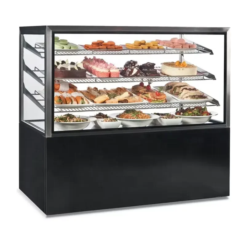 3 Layer Square Glass Food Warmer Display Cabinet Hot Food Showcase for Restaurant Commercial Kitchen Equipment Heating Unit