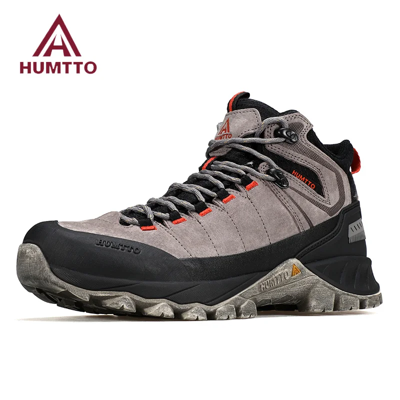 

HUMTTO Trekking Shoes for Men Outdoor Trainers Breathable Hiking Boots Winter Men's Sports Shoes Rubber Safety Work Sneakers Man