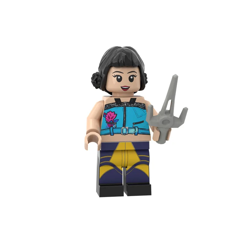 مجموعة مونستر هانت الكورية للفتيات رينزاي ألعاب تجميع مكعبات البناء 3 تماثيل تمثال مسلح نموذج ألعاب مكعبات البناء