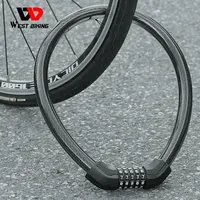 WEST BIKING Thick Cable Combination Lock Heavy Duty Anti-theft Bicycle Lock Waterproof Code Wire Door Scooter E-Bike Wheel Lock