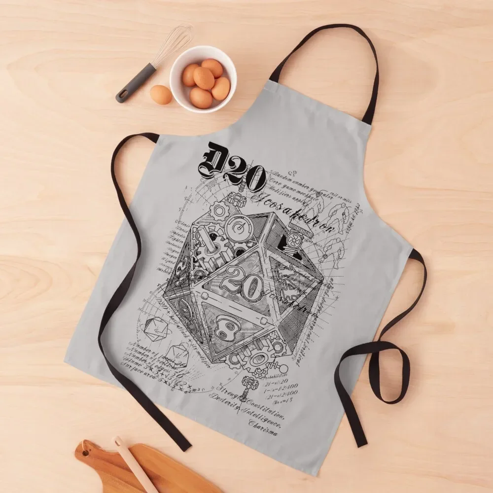 

The D20 Apron kindergarten teacher New year's Chef Accessory Men's Kitchen Apron
