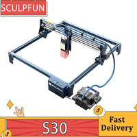 SCULPFUN S30 5W Laser Engraver Cutter, Automatic Air-assist, Replaceable Lens, 32-bit Motherboard, Engraving Machine,410x400mm