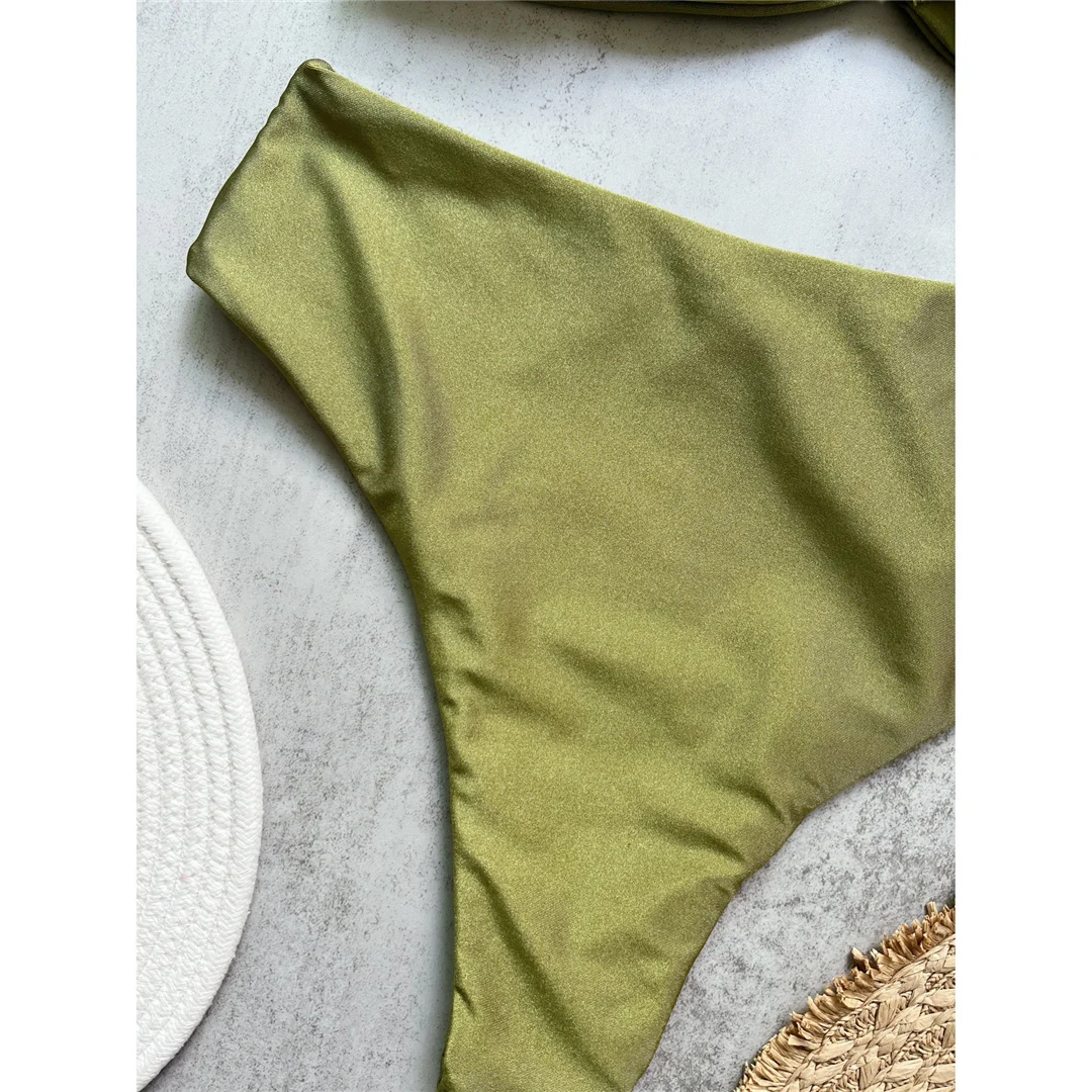 4 Farben, V-förmiger, gepolsterter Damen-Badeanzug, hochtaillierter Bikini, zweiteiliges Bikini-Set, Badebekleidung, Badeanzug, Modell V6583. – Detail 22