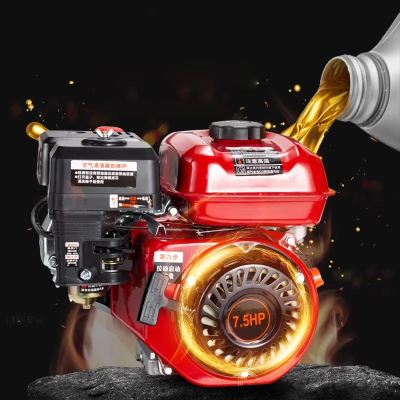 High-pressure agricultural sprayer with automatic hose reel, featuring a 50-meter or 100-meter hose, and a high-powered four-str