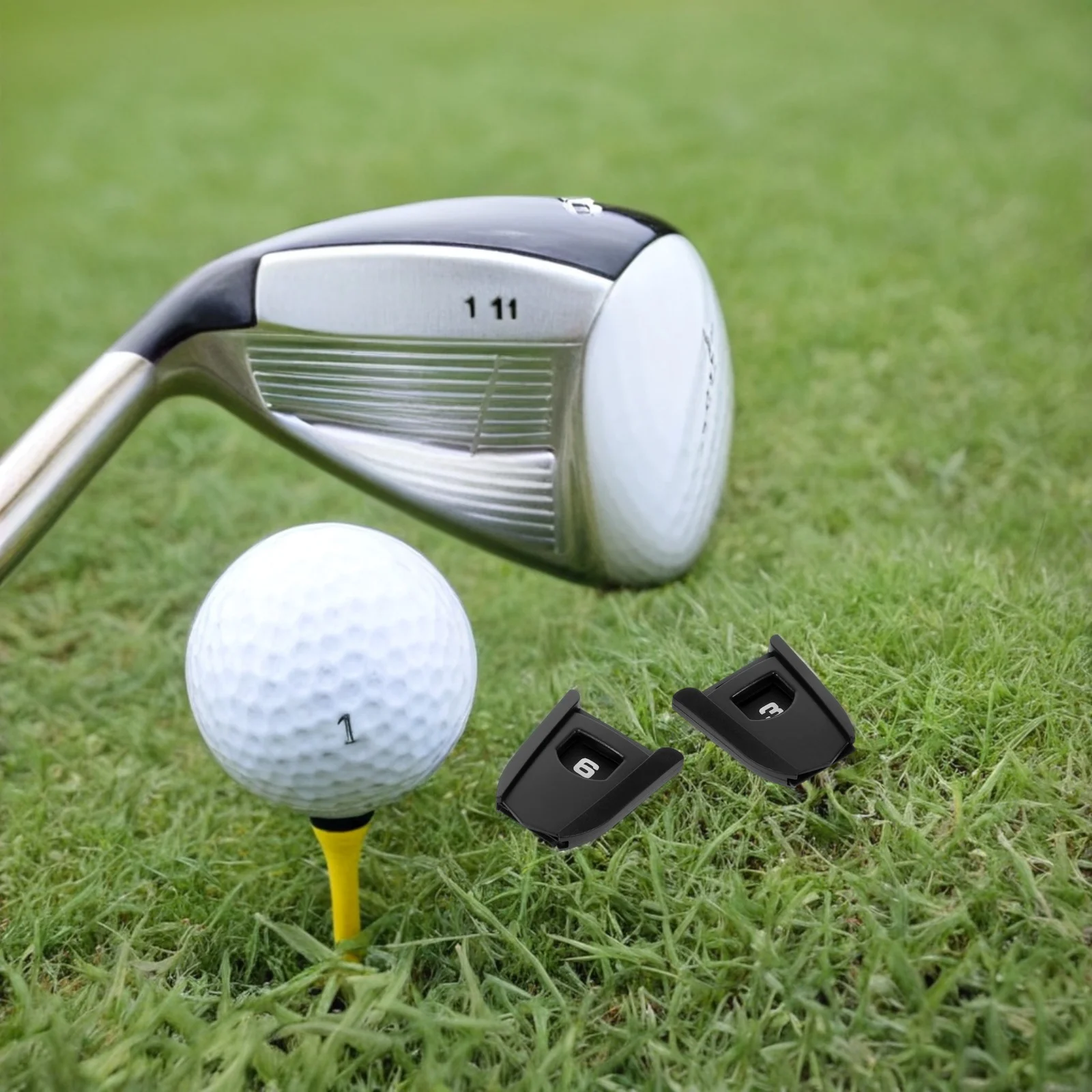 

6Pcs Golf Club Number Tags Stylish Scratch Resistant Headcover Labels Universal Fit for Men Women Golf Club Identification Tools