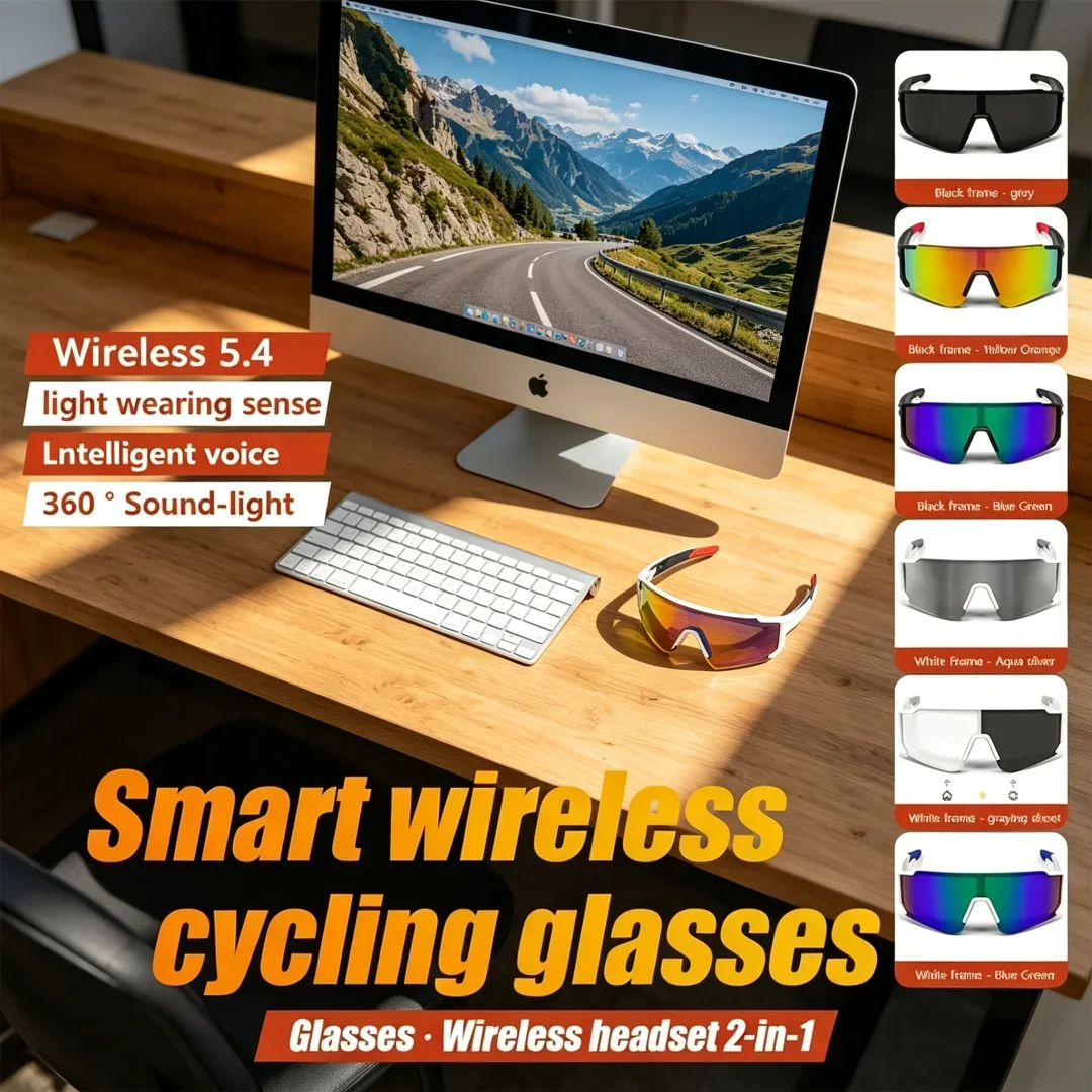 

Rare Luxe AI Smart Glasses Ultimate Audio Outdoor Smart Glasses Wireless Bluetooth Call Music Cycling Sports Headphone for Daily