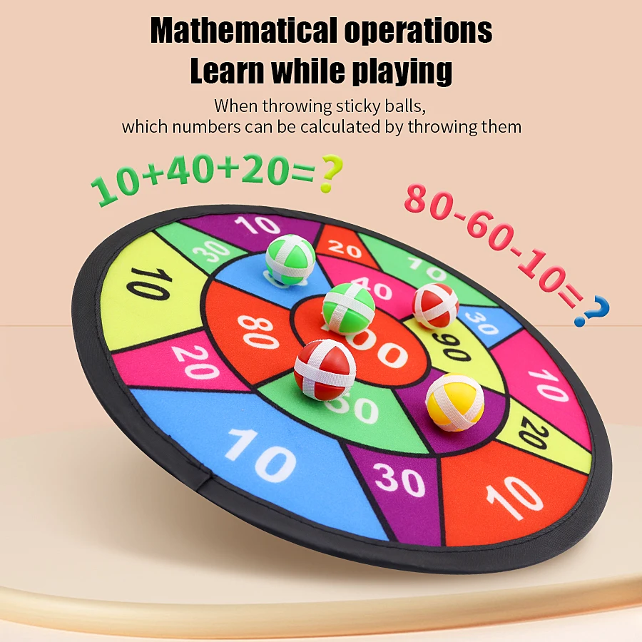 Colorful sticky ball dart board holiday party toys, indoor and outdoor interactive sports and fitness games, children's favorite