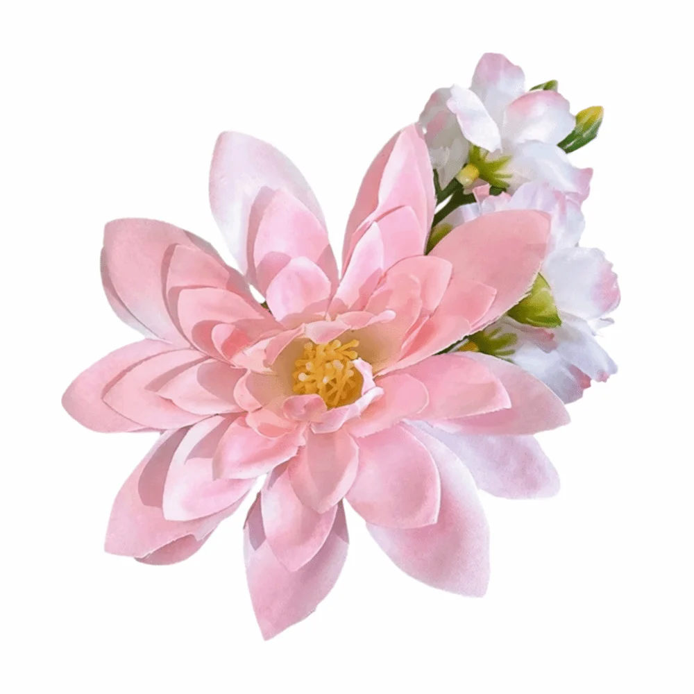

Fashion Pink Blue Flower Hairpin Accessories Cloth Floral Hair Clip Photo Props Headdress Girls Hair Ornament