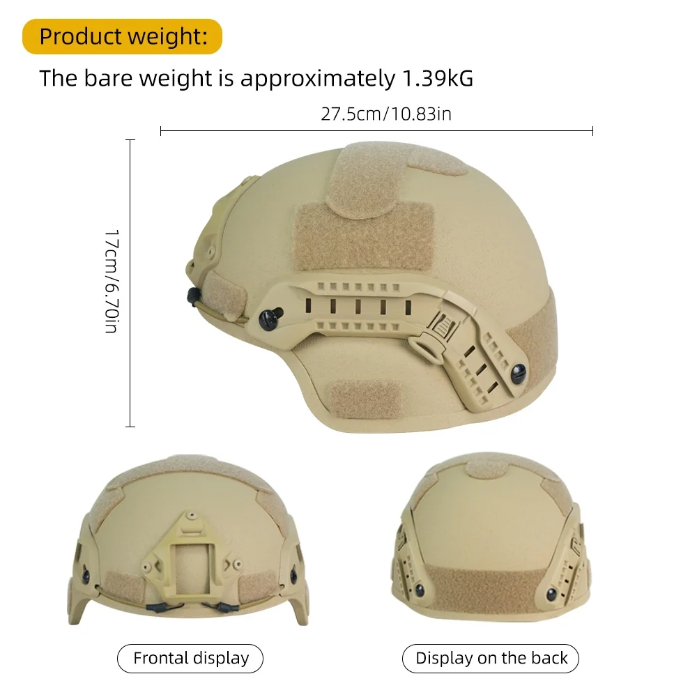 BOOIU 戦術ヘルメット MICH2000 ヘルメット高品質弾道ヘルメット FAST 弾道ヘルメット CS リアルゲーム軍事保護