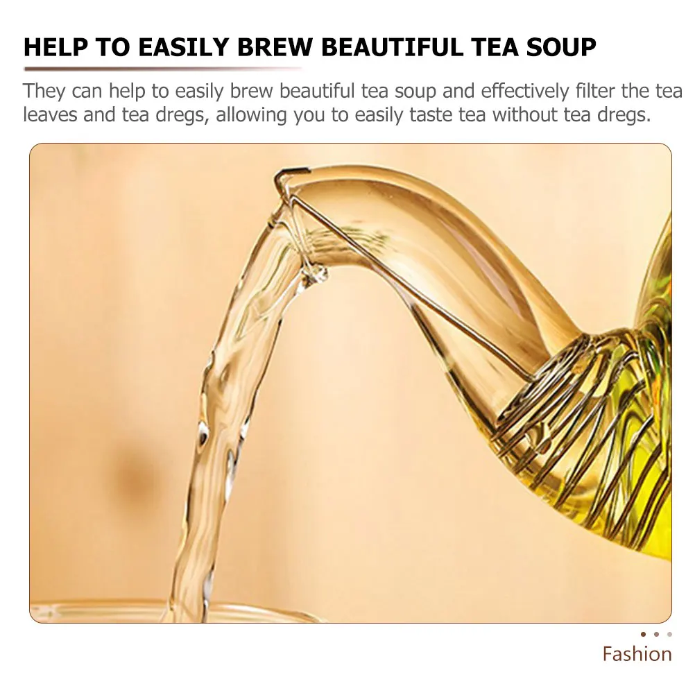 

30Pcs Teapot Spout Strainer Stainless Steel Tea Pot Filter Fine Mesh Straining Tool for Loose Leaf Tea Brewing Kitchen Gadget