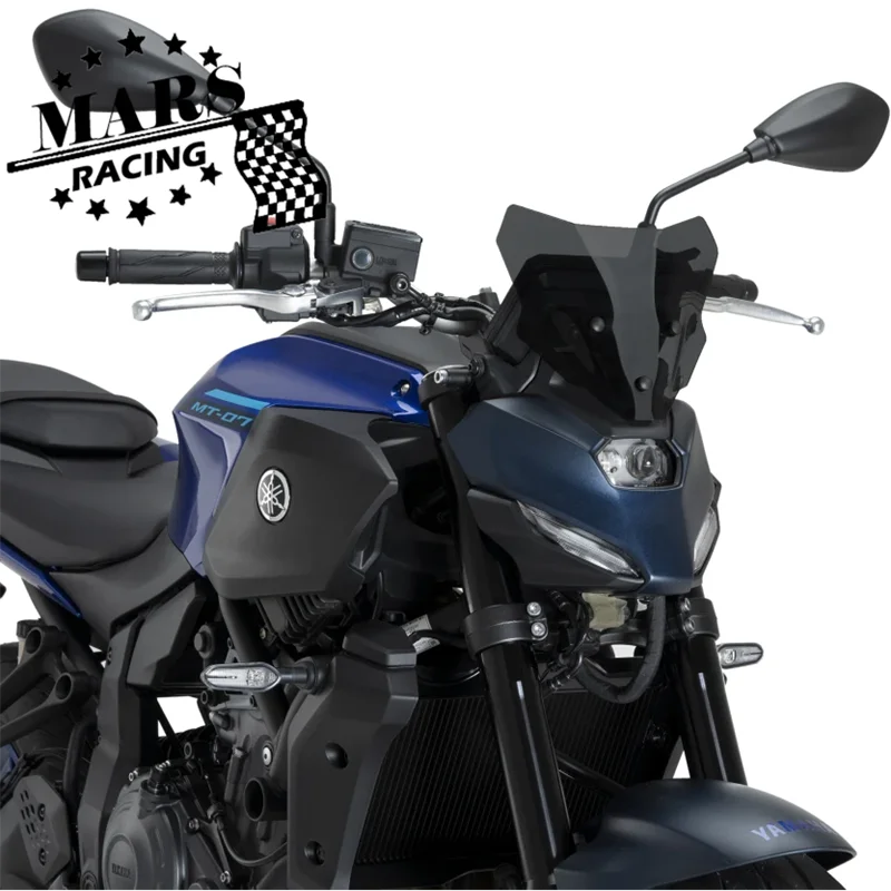 يناسب ياماها MT-07 MT07 2025 2026 دراجة نارية الزجاج الأمامي الألومنيوم عدة منحرف الزجاج الأمامي القصير #1