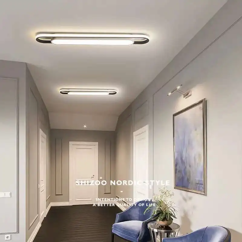 Aisle LED Ceiling Light Rectangular Home Ceiling Chandelier Bedroom Kitchen Decor Lamp Modern Indoor Lighting Living Dining Room