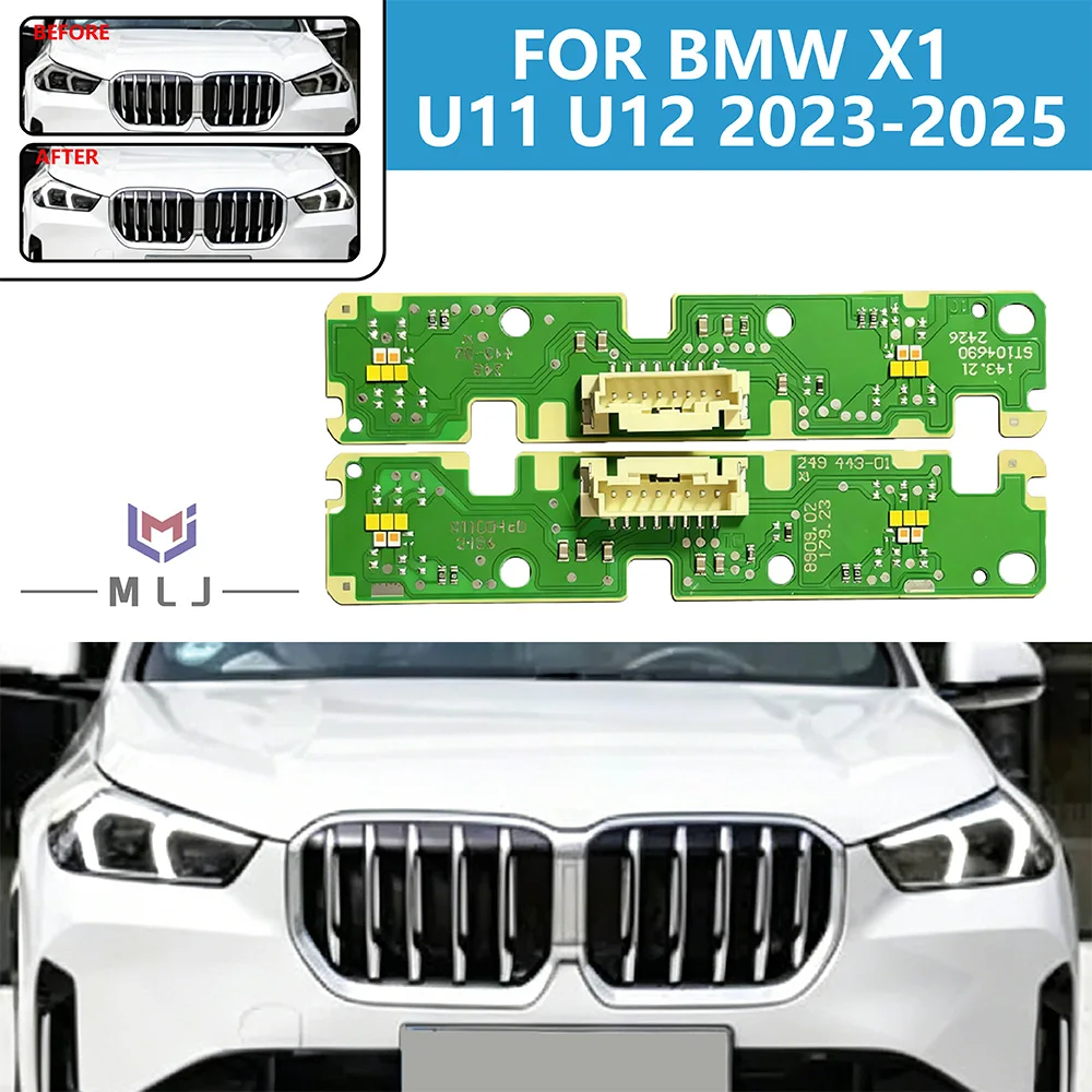 For BMW X1 U11 U12 2023-2025 Yellow/White Angel Eyes Chip DRL LED Headlight Daytime Running Light OE 63115A64445 63115A64446