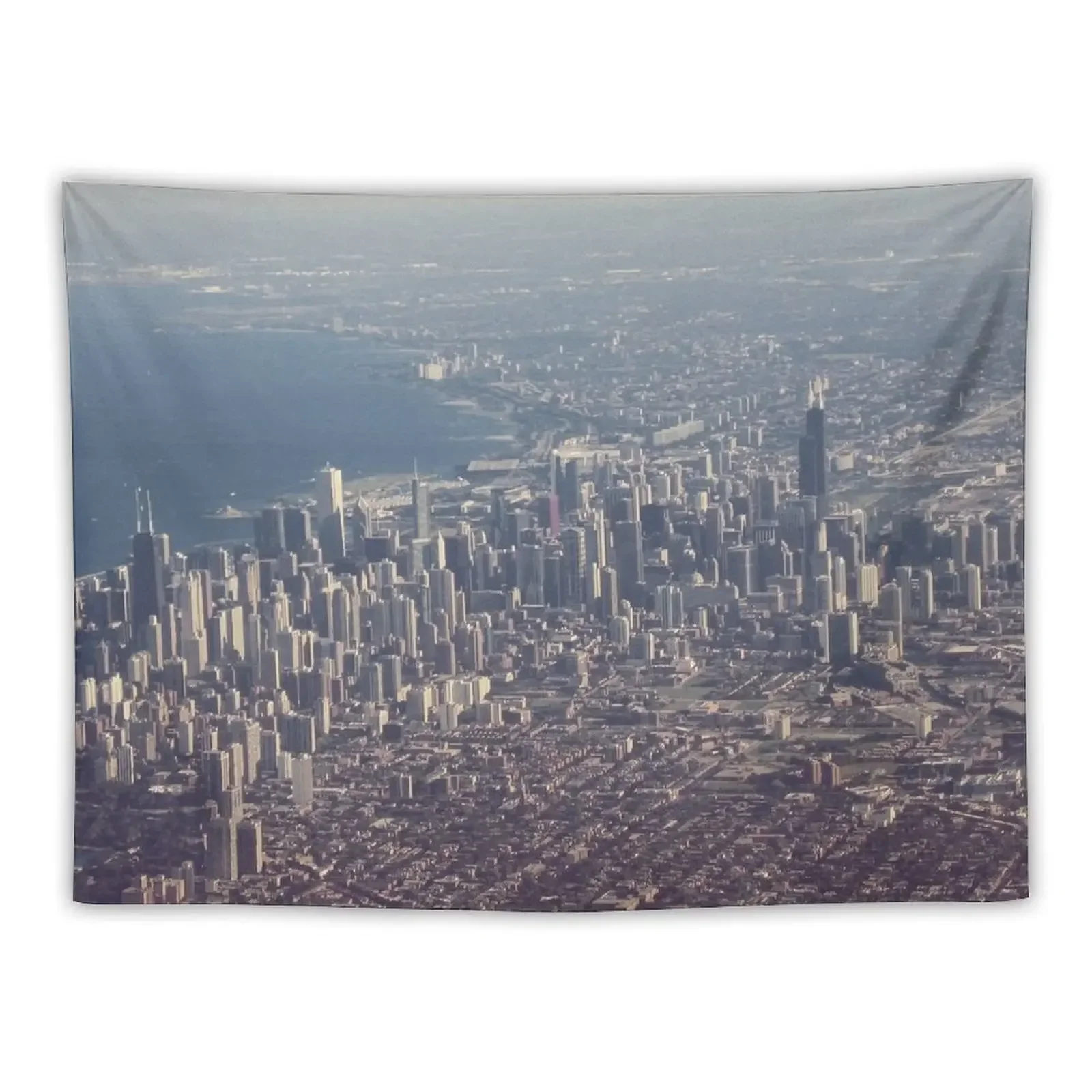 

Chicago from the air color photo Tapestry Room Decor Aesthetic Room Decor Korean Bedroom Organization And Decoration Tapestry