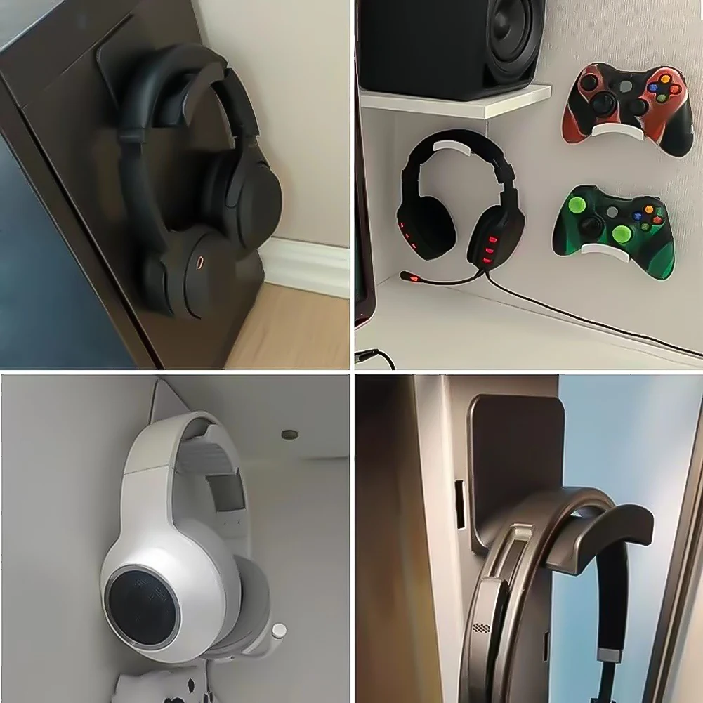 Universal-Kopfhörer ständer selbst klebender Headset-Kleiderbügel Wand halterung für einfache, beschädigung freie Wand Schreibtisch-oder PC-Montage