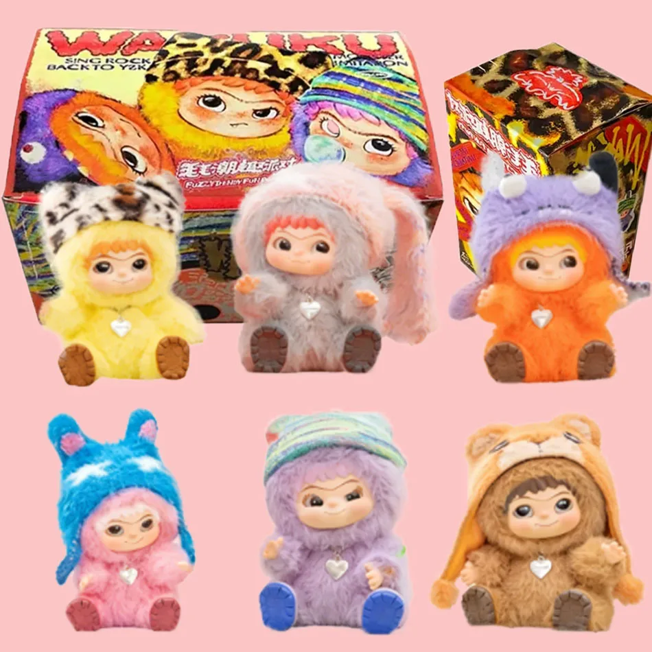 Nieuwe Wakuku Fuzzy Trendy Fun Party Blind Box Schattig Pluche Speelgoed Mystery Box Kinderspeelgoed Nieuwjaarscadeau
