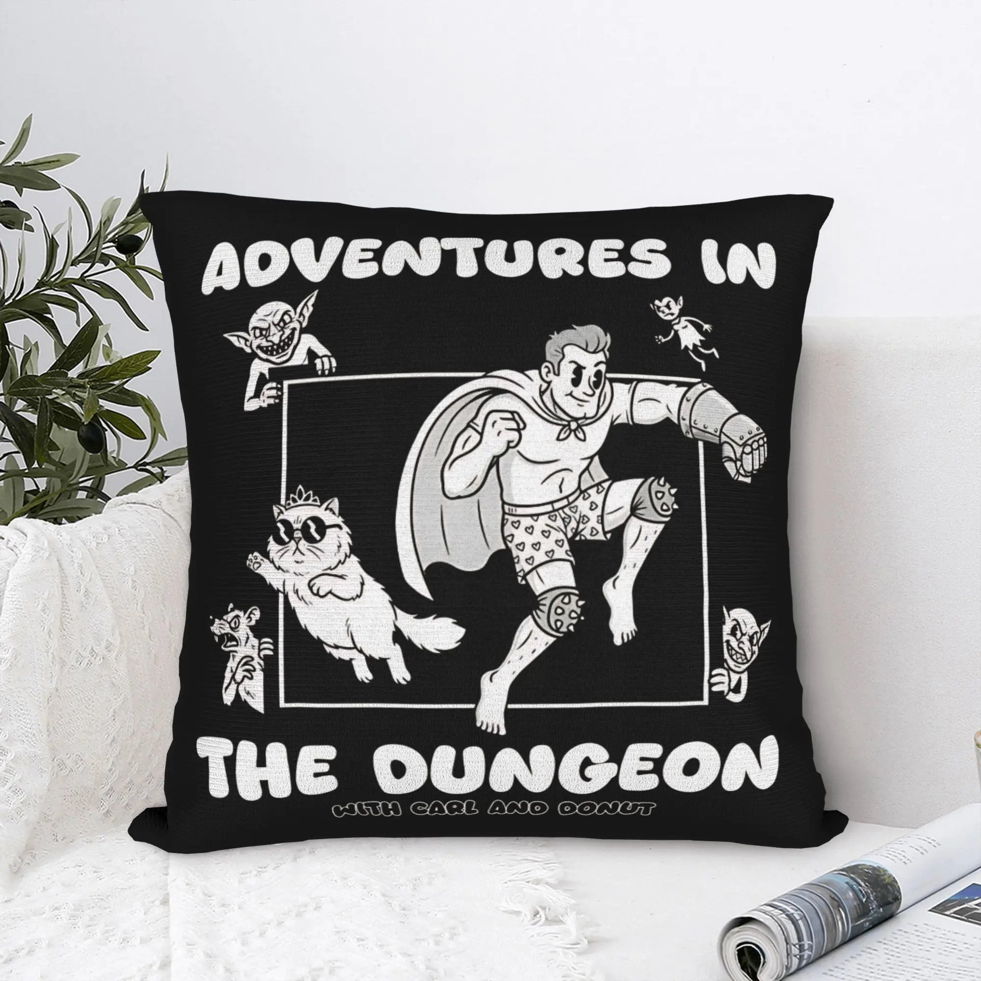 Seat Decoration Carl And The Princess Donut and Mongo Dungeon Crawler Carl  Pillowcases Stuff  Pillow Covers