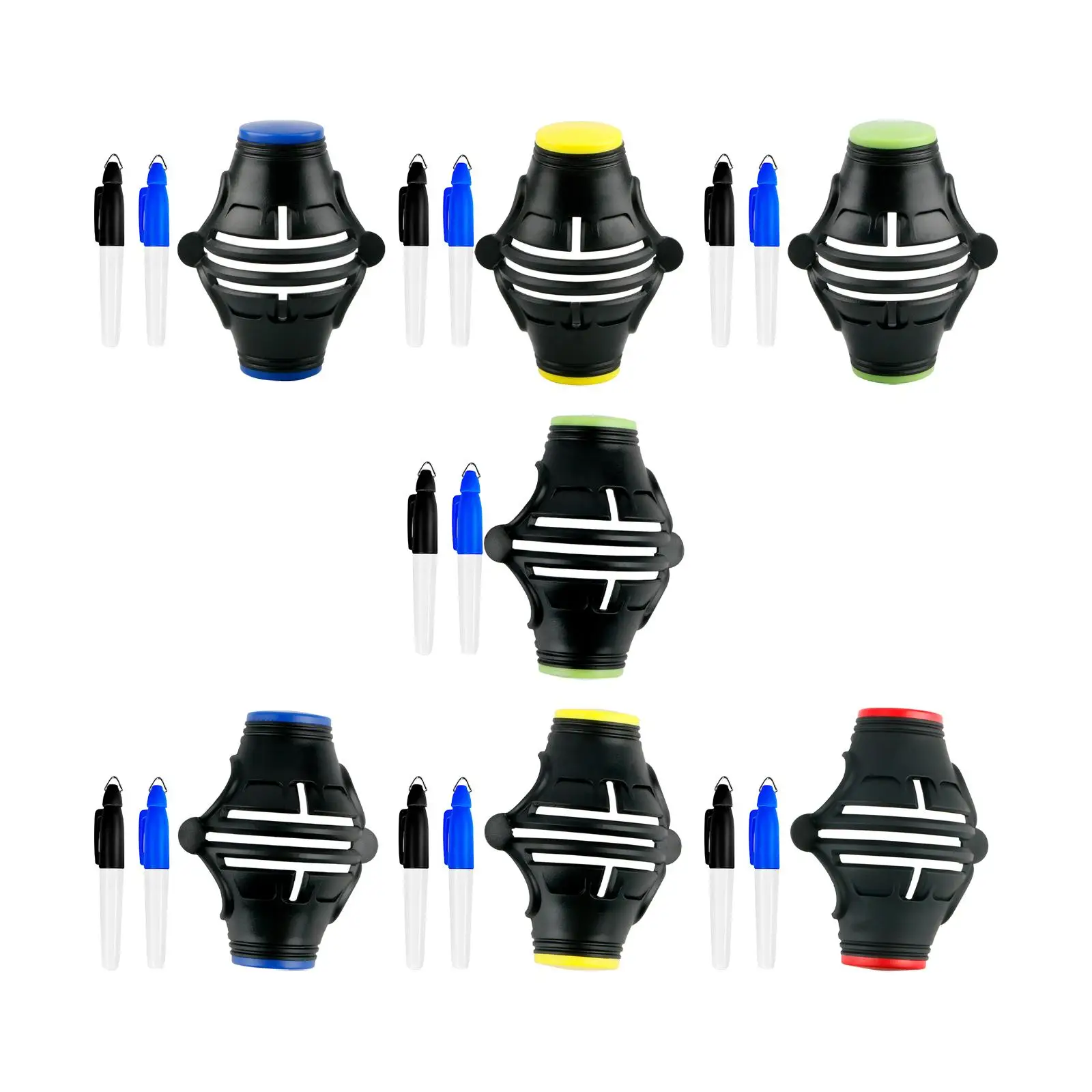 

Golf Ball Writing Alignment Kit Value Gift Set Full Plastic Golf Marking Tool for Putting Green Practice Golf Supplies