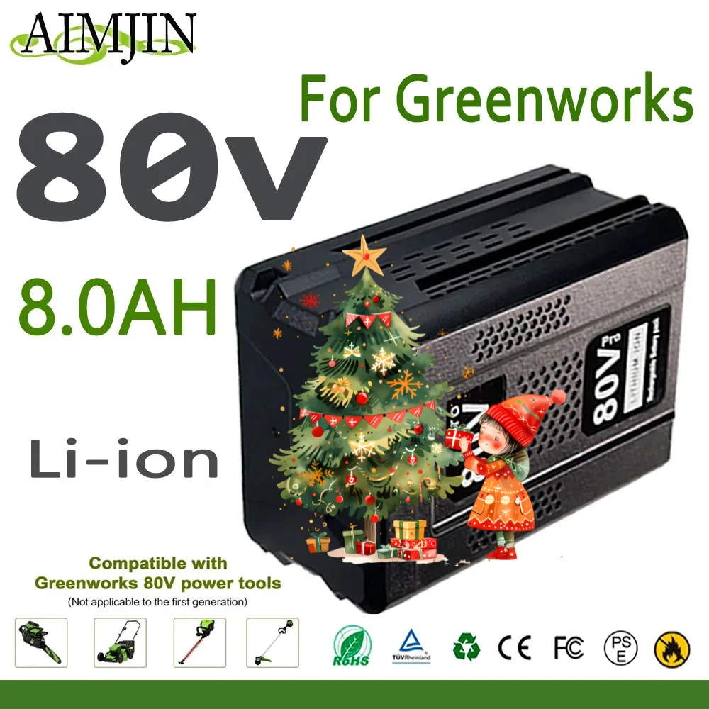 

GBA80150 8000mAh Li-ion Battery Applicable Greenworks PRO 80V , GBA80150 GBA80200 GBA80250 GBA80300 GBA80500