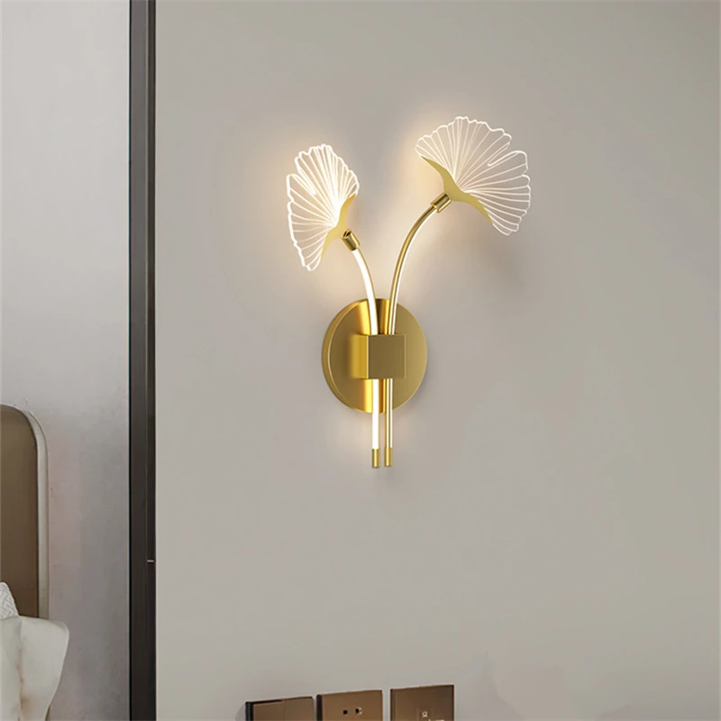 Bedroom bedside wall lamp Nordic creative personality home room lamp Modern simple and luxurious TV background wall lamp