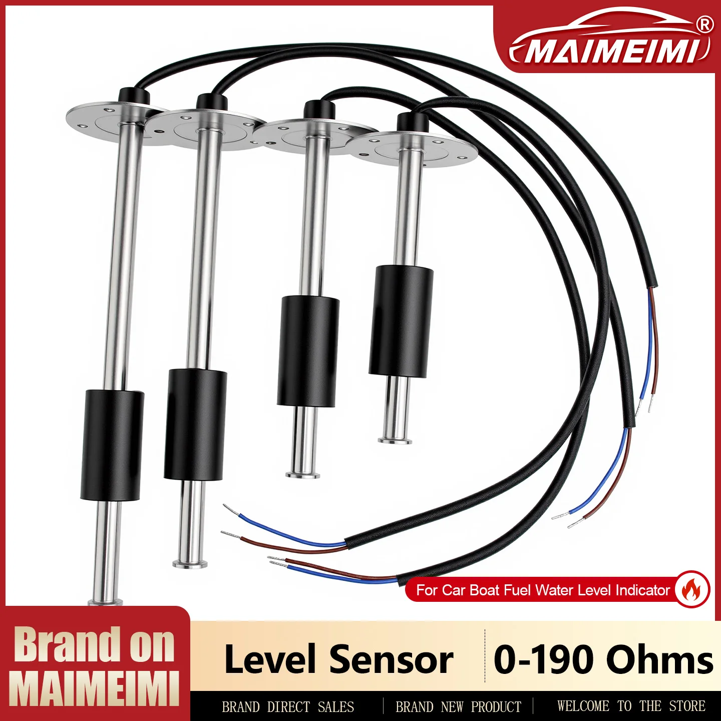 0-190 Ohms Tank Level Sensor For Auto Car Boat Fuel Tank Level Indicator Stainless Steel Fuel Water Level Gauge Car Accessories