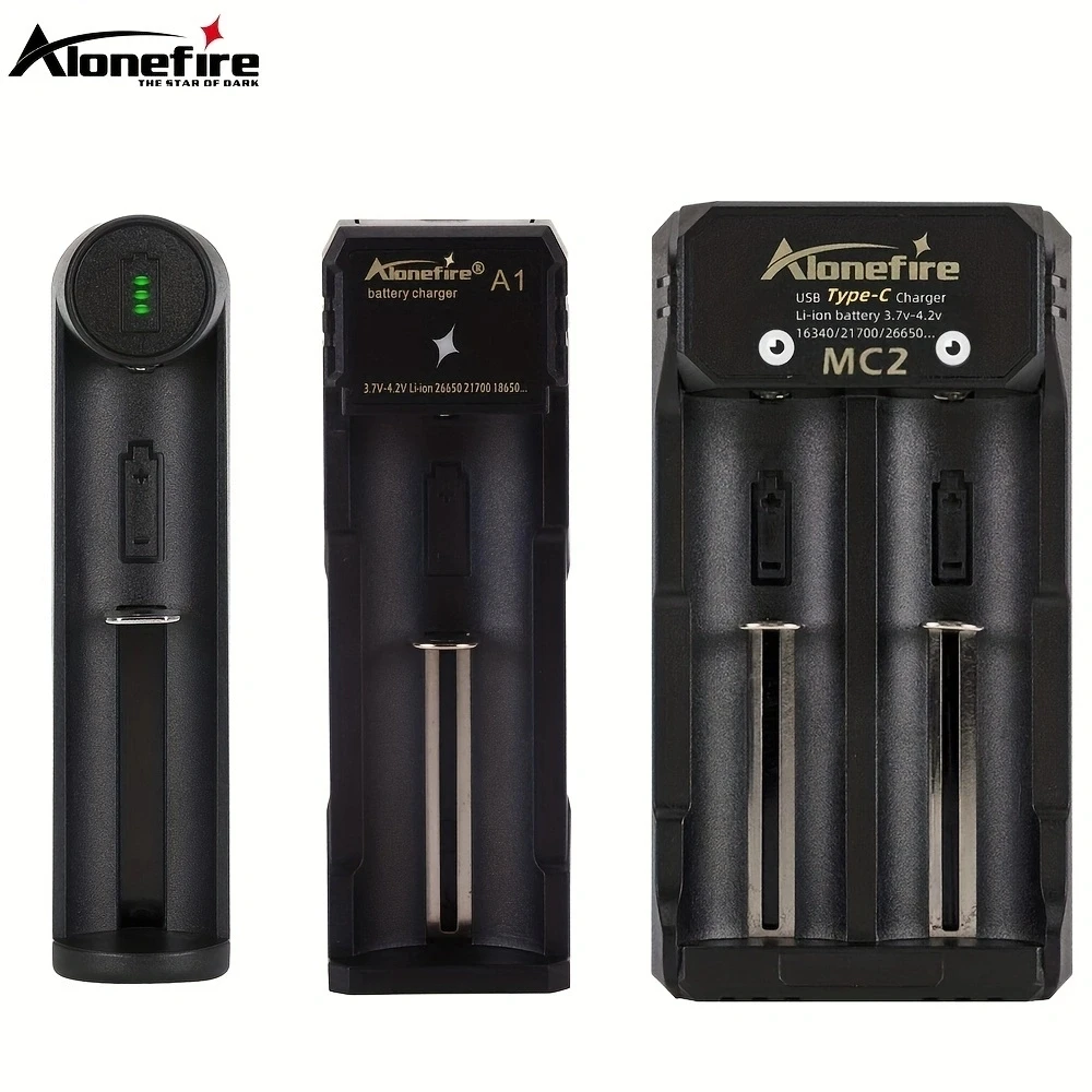 USB Charger 1-4 Channel 5V Smart Rechargeable 3.7V Li-ion Battery General 18650/26650/16340/14500/21700/18350 Lithium Batteries