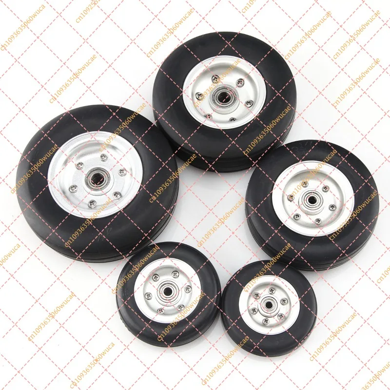 Rubber Tire with Aluminium Hub | Sizes: 2/2.25/2.75/3/3.5/3.75/4 Inch | RC Airplane Wheel Accessory | Model Aircraft Spare Part
