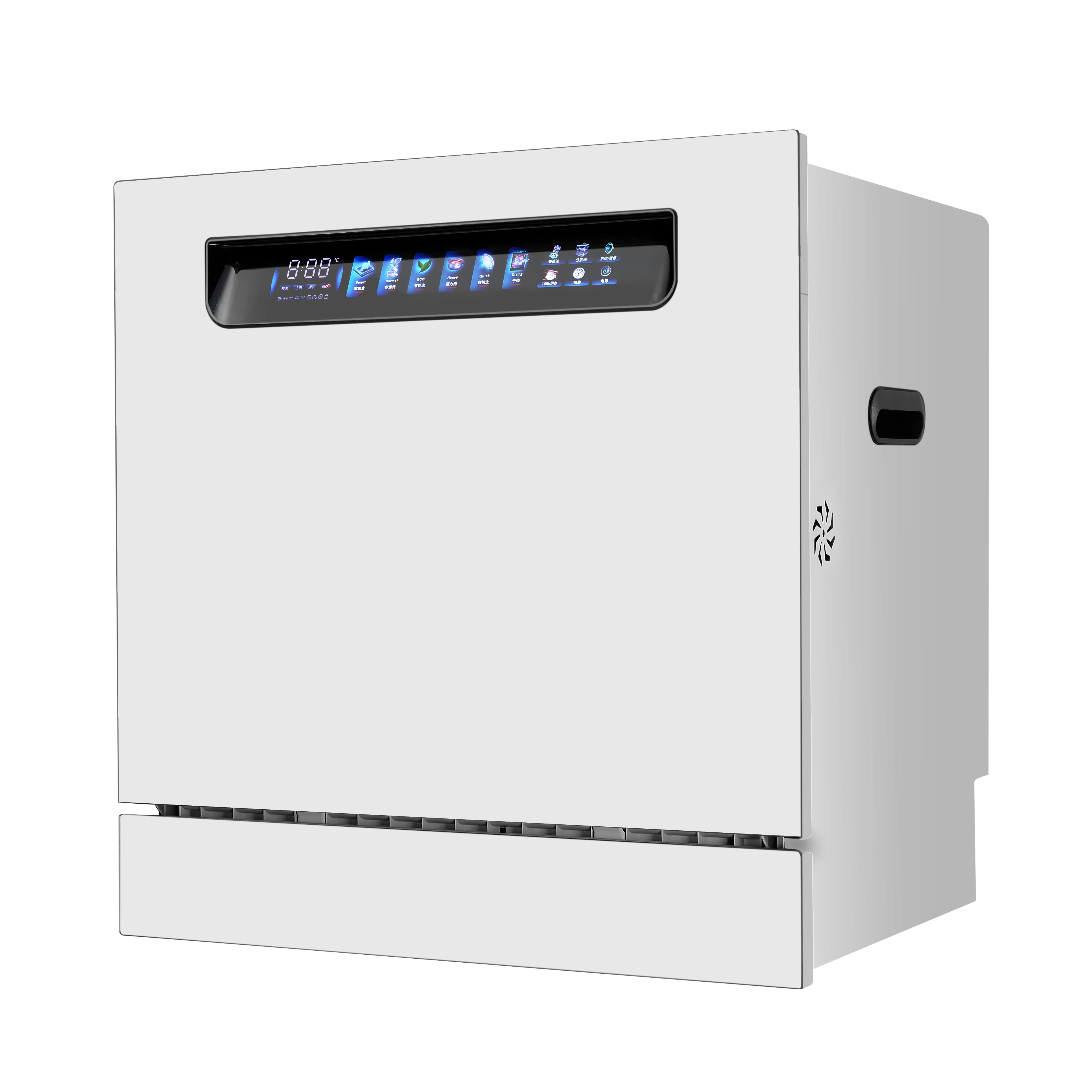 14 Sets Stainless Steel Built-in Dishwasher Kitchen Appliance with PTC Hot Air Drying Automatic Dish Washer