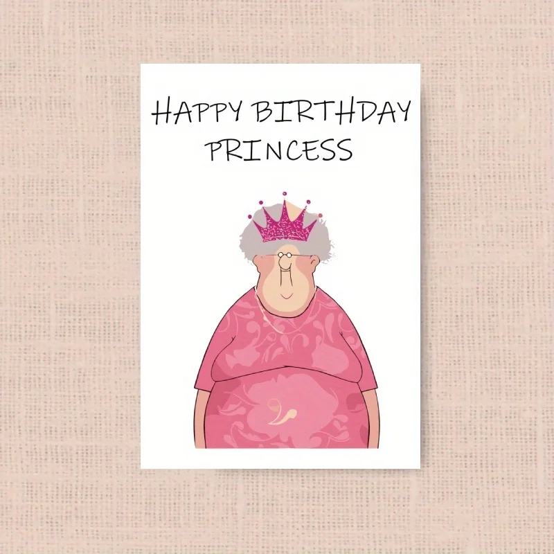 1pc, birthday card, funny birthday card for her, husband birthday card, best friend birthday card, happy birthday princess.