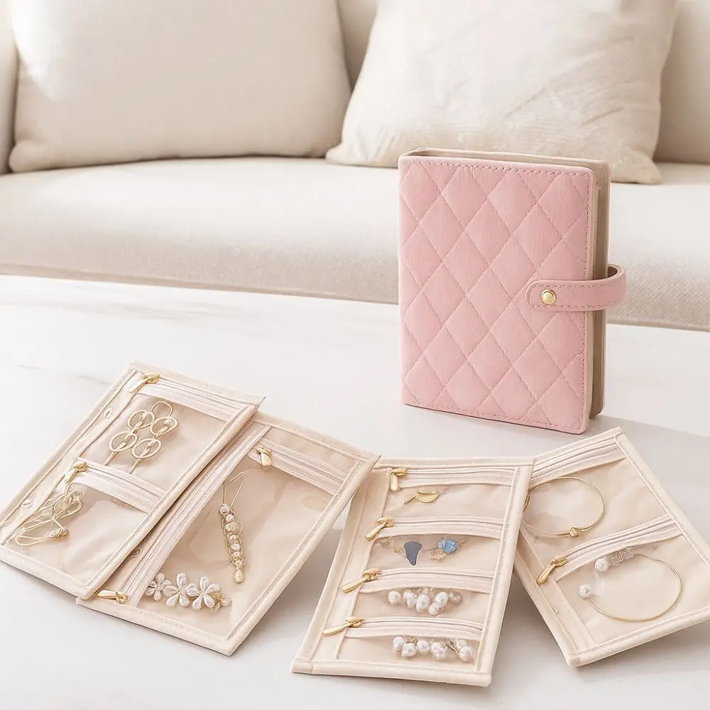 

Waterproof Jewelry Storage Book Portable Loose Leaf Jewelry Packaging Brochure Partition Detachable Necklace Binder Display Box