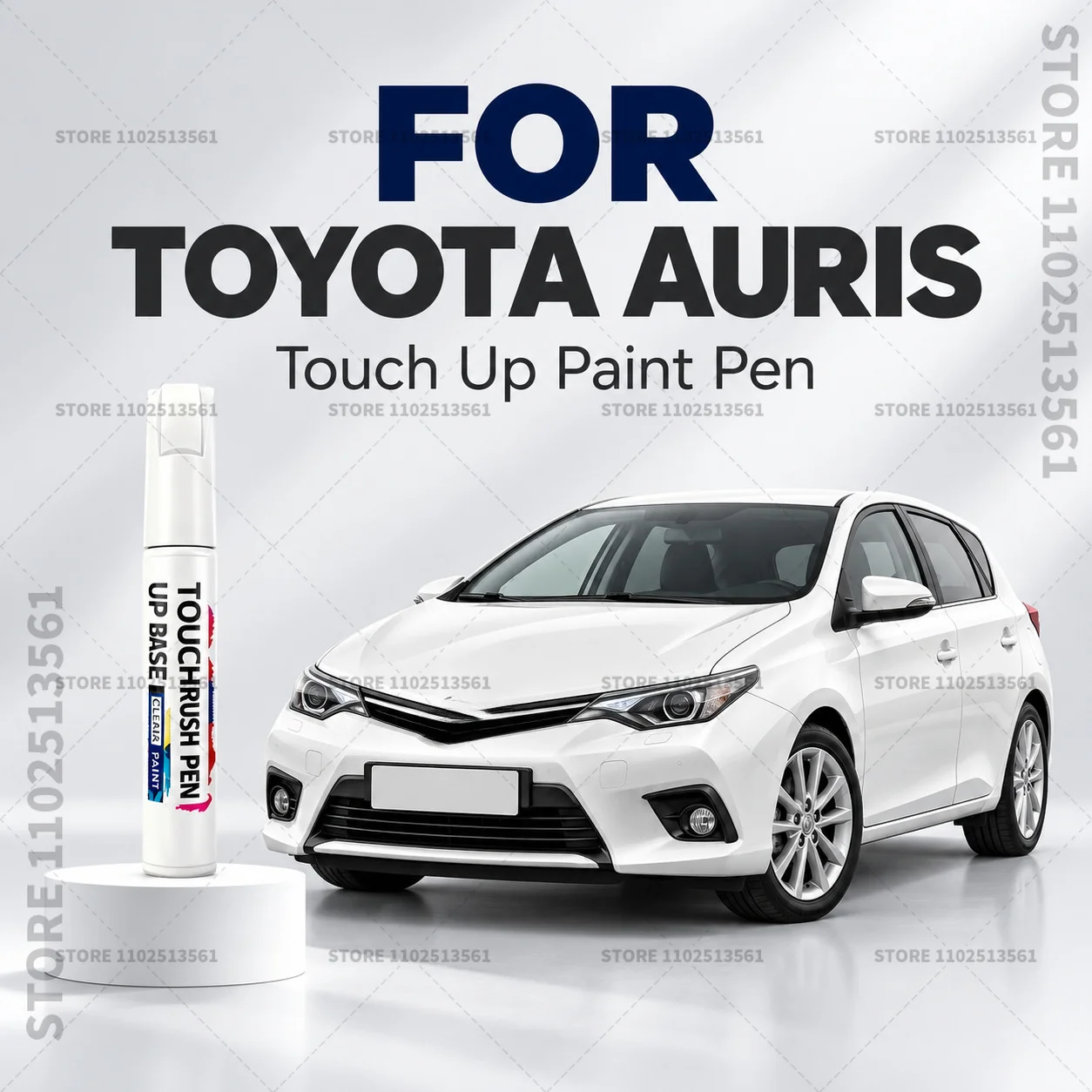 For TOYOTA AURIS White Blue Car Scratch Remover Paint Pen Touch Up Marker for Auto Body Repair Door Bumper Fender Accessories