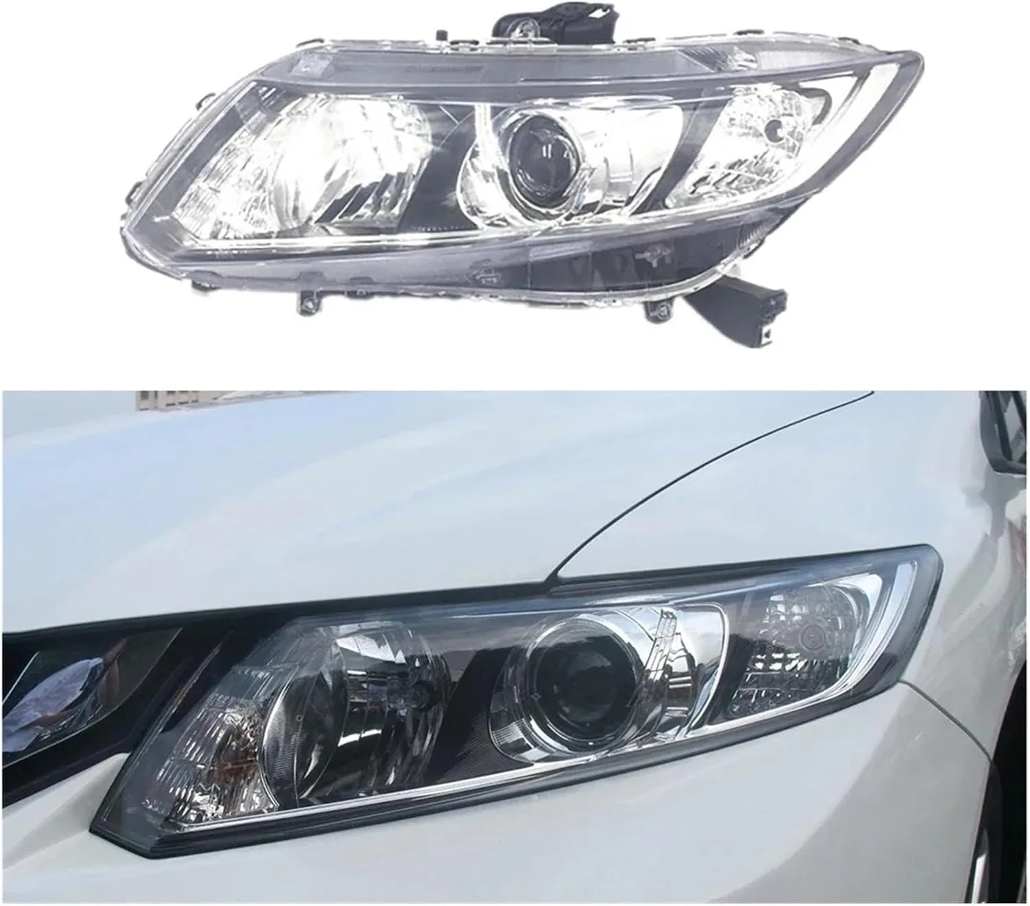 Left/Right Side Front Bumper Head Light Headlamp Driving Headlight Turn Signal Light For Honda Civic Fb Sedan 2012 2013-2015 view 6