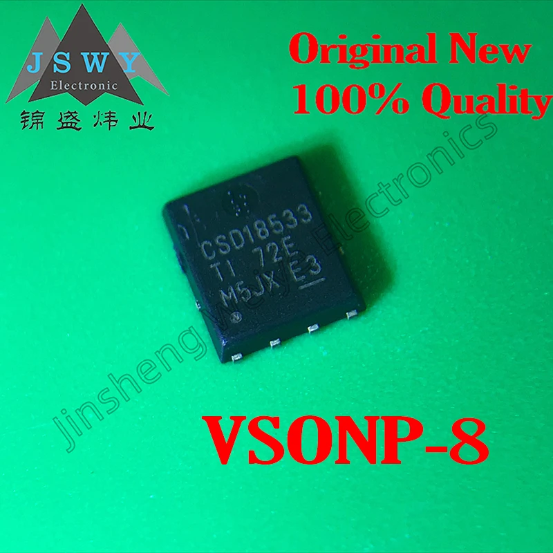 Mosfet n-チャネルオリジナル、csd18533q5a、csd18533、60v、100a、smt、vsonp8、インポート、1-30pcs