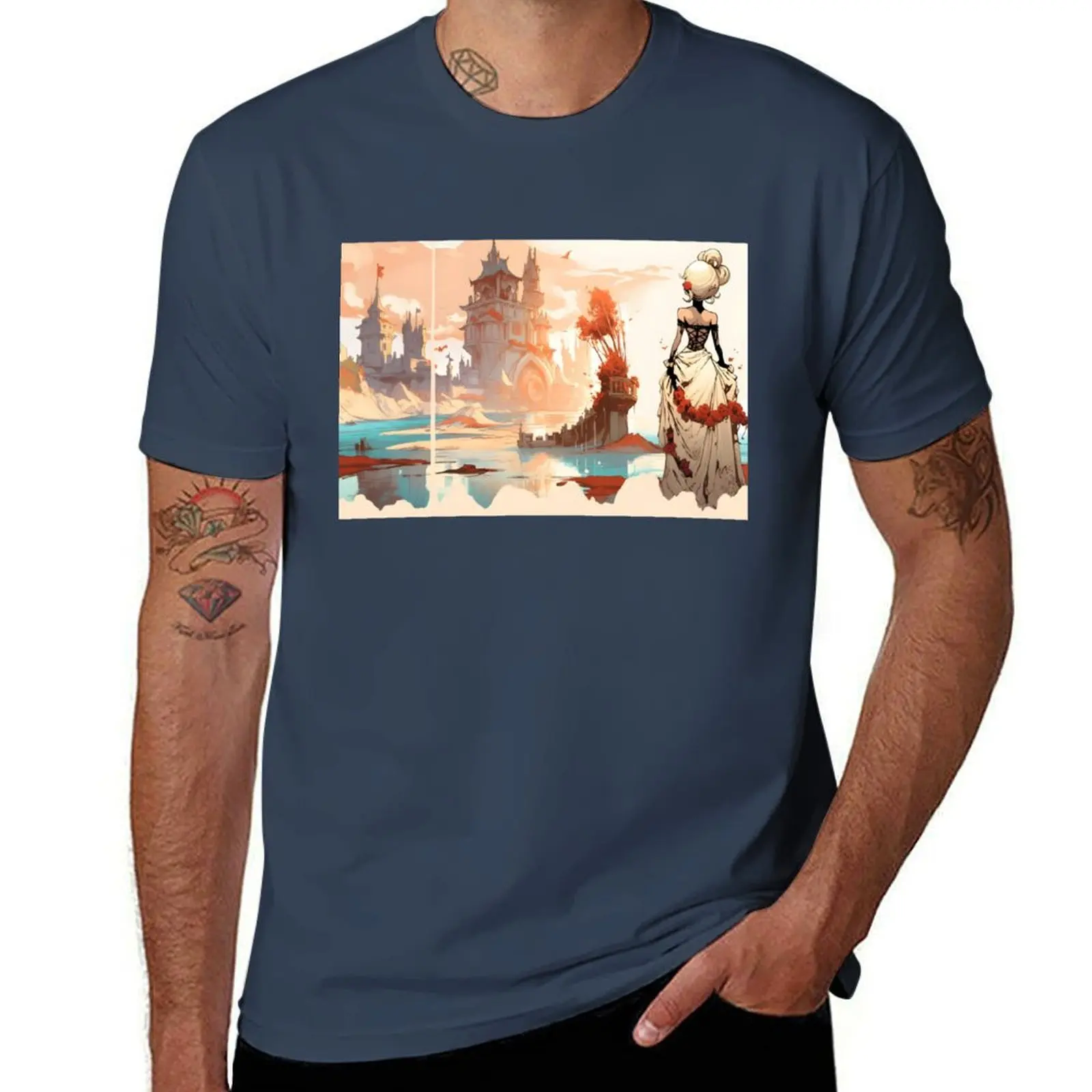Princess and the Castle T-Shirt t shirt man designer t shirts designer man t shirt summer T-Shirt