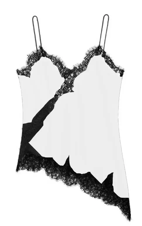 قمصان نسائية بحزام سباغيتي بحاشية غير منتظمة أنيقة للصيف