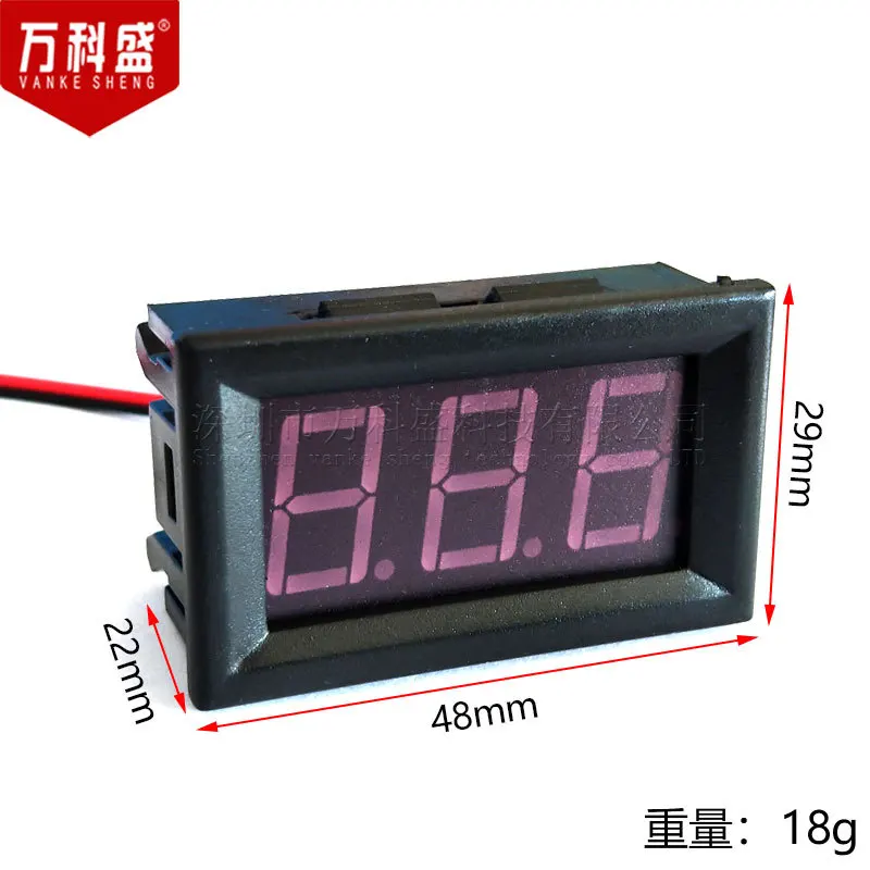 DC Digital Voltage Meter Display for DC 5V-120V Anti-Reverse Connection for Electric Vehicles 0.56 Inch Digital Voltmeter for