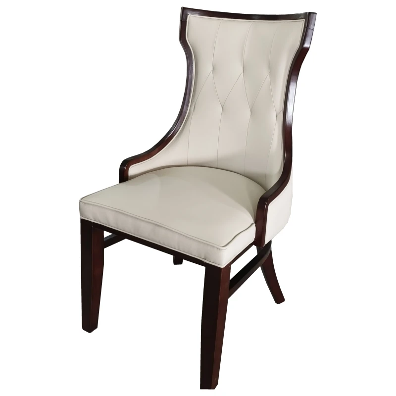 

European-style solid wood hotel negotiation tables and chairs modern leisure comfort high-end home adult back chair