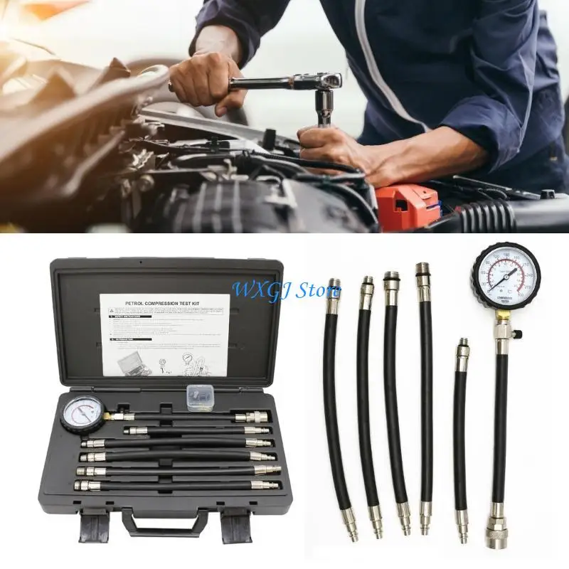 37JE Cylinder LeakDown Tester and Engine Compression Pressure Gauges Test Set Engine Diagnostics Testing Tool