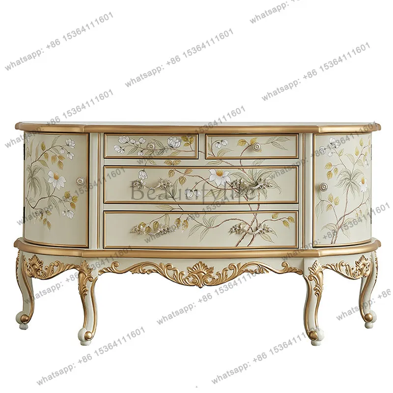 

2026 new European-style modern partition cabinet new living room entrance cabinet