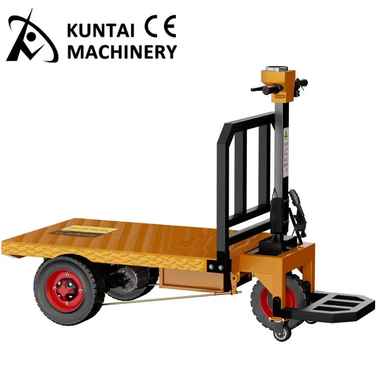 Electric Platform Car with Folding Handle and Bridge CE Certified Battery Powered for Indoor and Outdoor Use