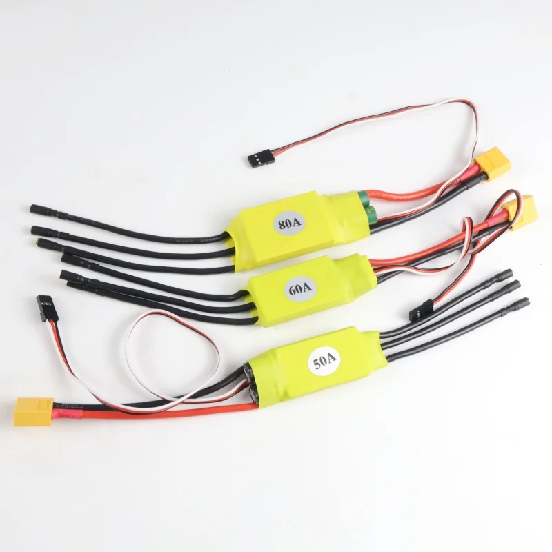 XXD HW50A 60A 80A ESC Brushless Motor Speed Controller RC BEC ESC T-rex F450 Helicopter Boat for FPV F450 Mini Quadcopter Drone
