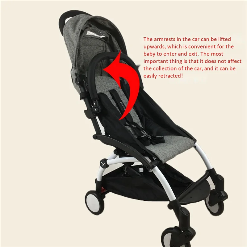 

2X Baby Stroller Armrest Bumper Bar Front Guardrail Baby Front Armrest Fence Handlebar Oxford Cloth Pram Pushchair