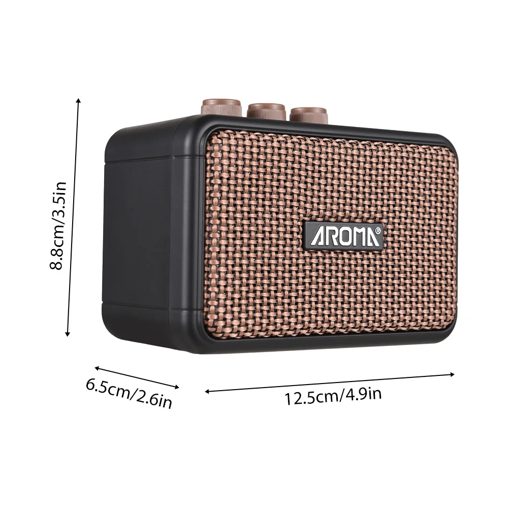 AROMA AG-04 5W Electric Guitar Amplifier Desktop Speaker Clean and Overdrive 2 Sound Effects Support BT/Headphone Bluetooth images - 6