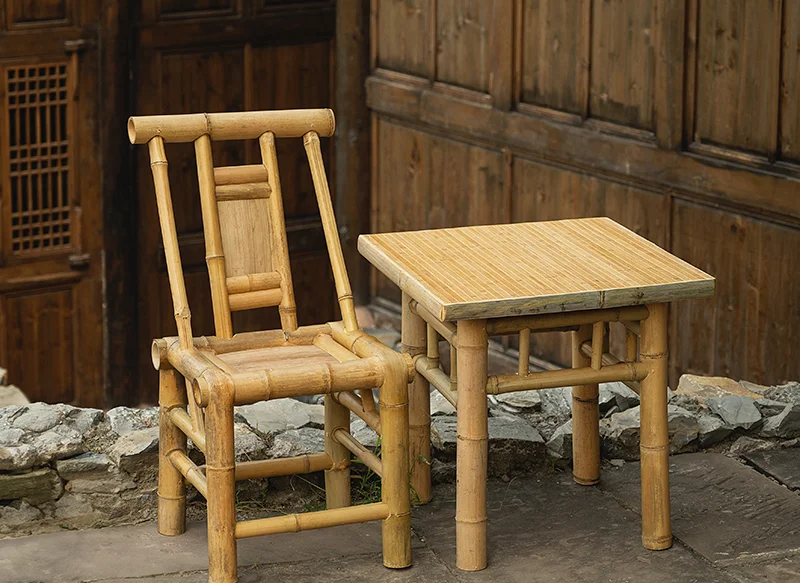 

Bamboo chair back chair handmade old-fashioned weaving household children's small bamboo stool weaving baby