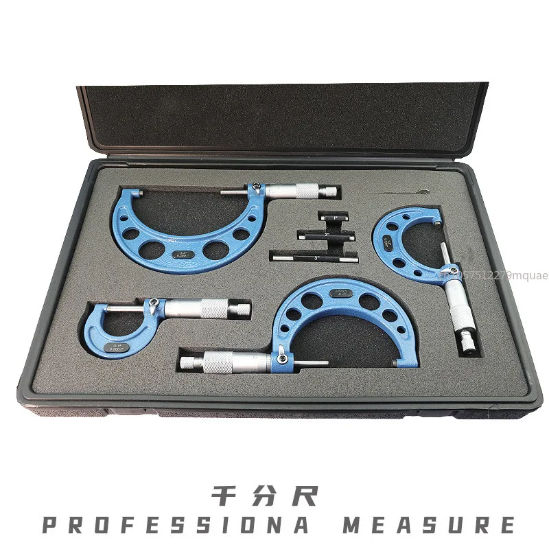 Outer Diameter Micrometer Set, Spiral Micrometer 3pcs/4pcs/6pcs Mechanical Micrometer, Metric Imperial