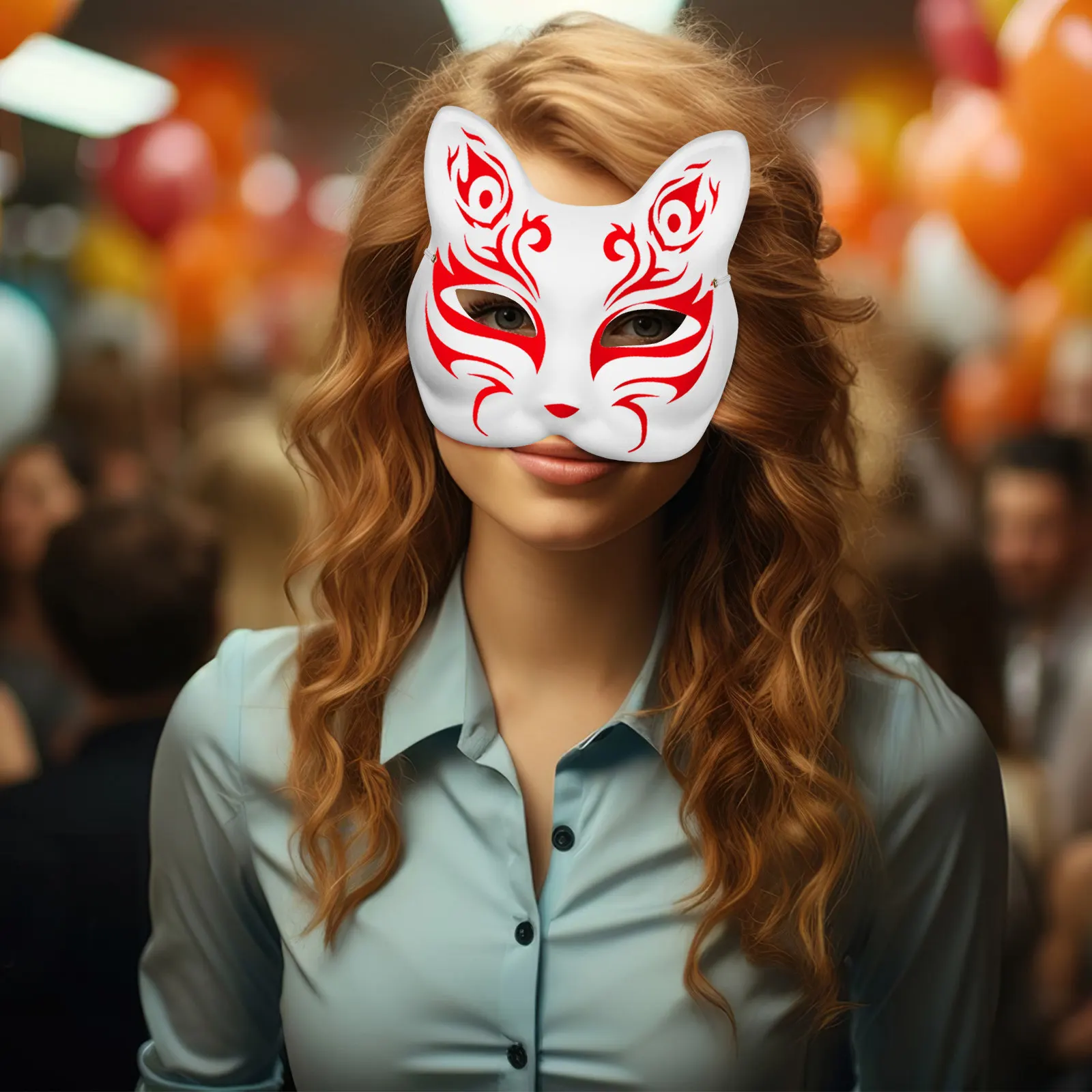 

Набор для раскрашивания масок лис: 1 комплект заготовок масок из папье-маше для творчества, для вечеринок, Хэллоуина, маскарадов, для детей и взрослых