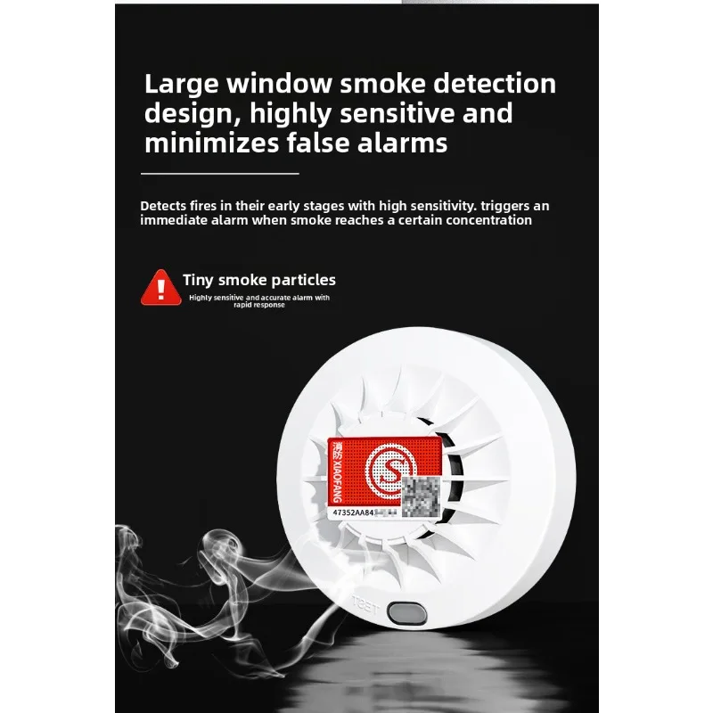 حريق لاسلكي - إنذار دخان حثي مستقل: مناسب للوقاية من حرائق المنزل والمطبخ، للكشف عن حرائق المطبخ