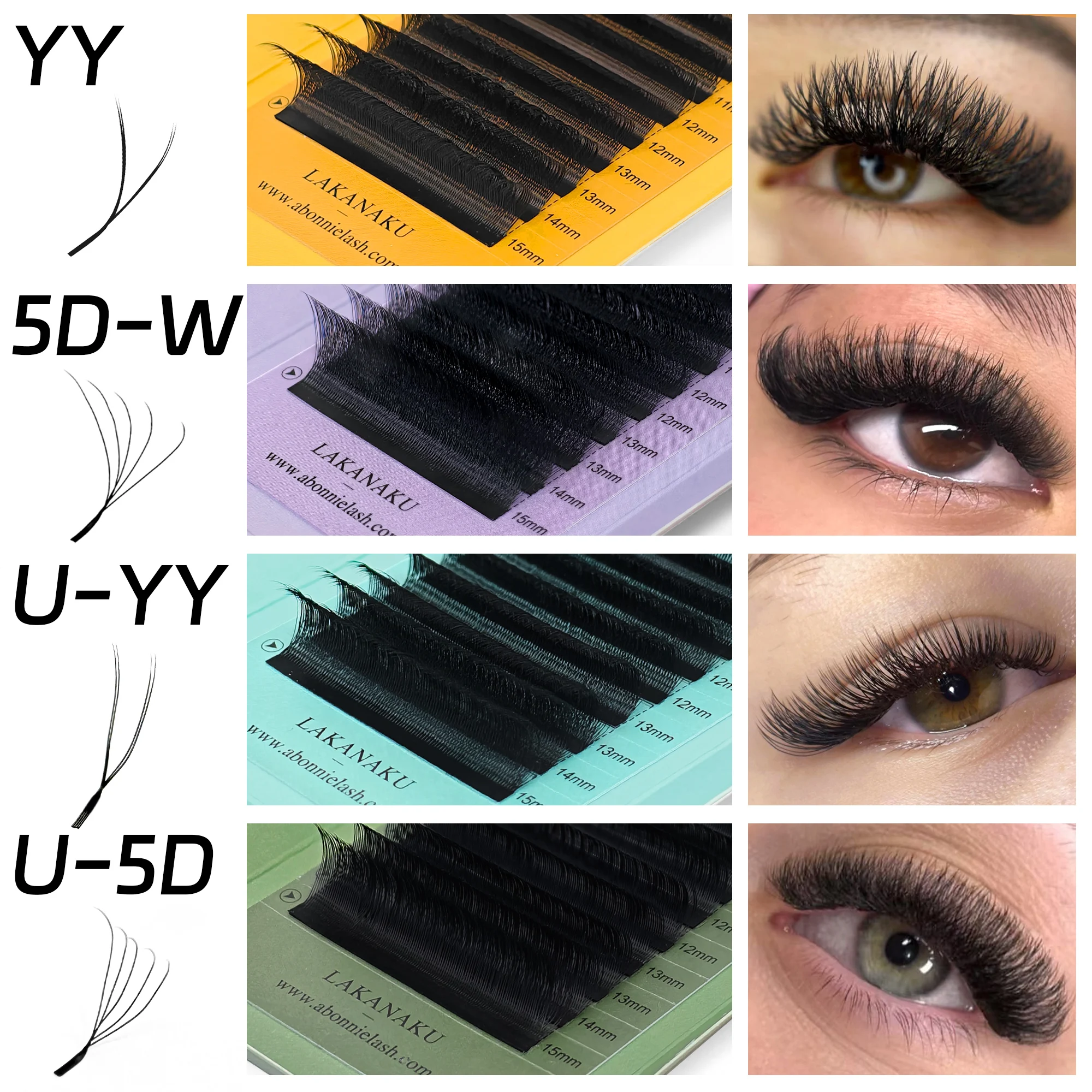 LAKANAKU Pointed Spikes Fibras - Eyelash Extension Hybrid avis et prix