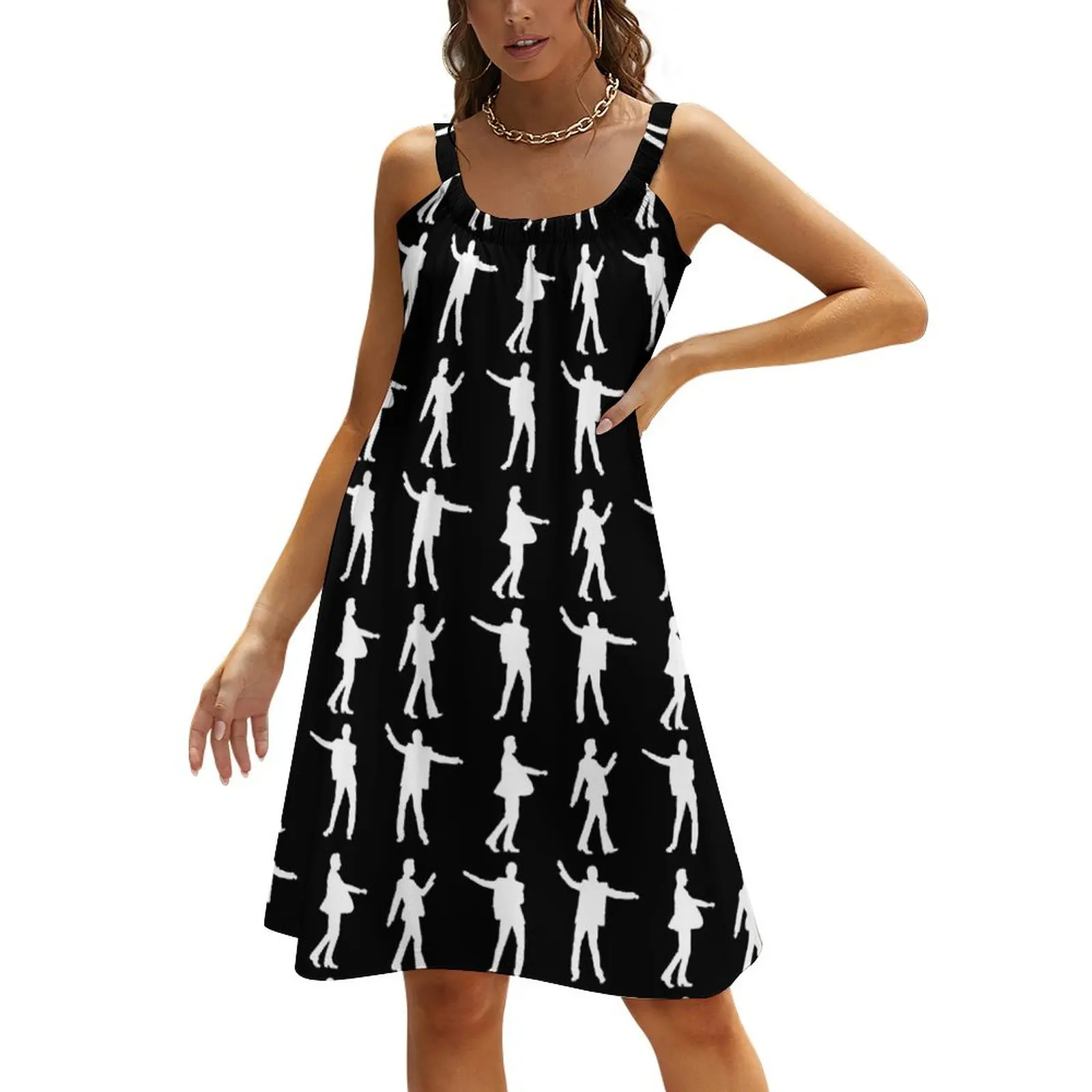 

DANCING DAVE white print Beach Sling Skirt dresses for official occasions Evening gown