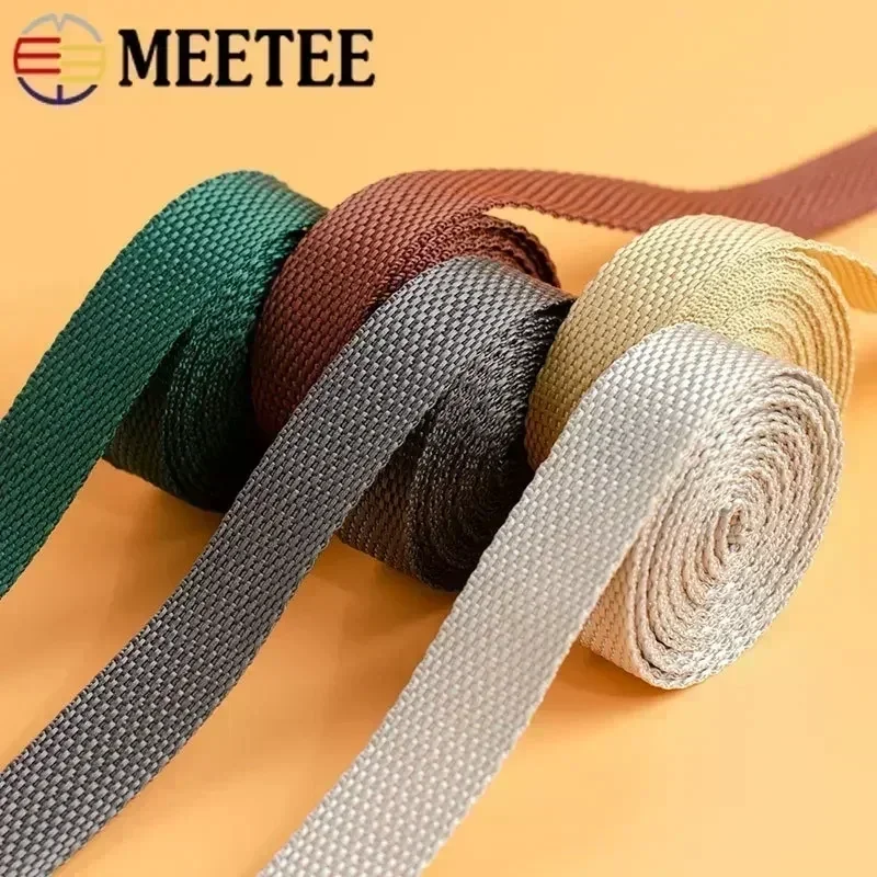 5Meters 20-50mm PP Polypropylene Webbing Tapes for Strap 1.1mm Thick Nylon Bag Safety Belt DIY Clothes Sewing Accessories